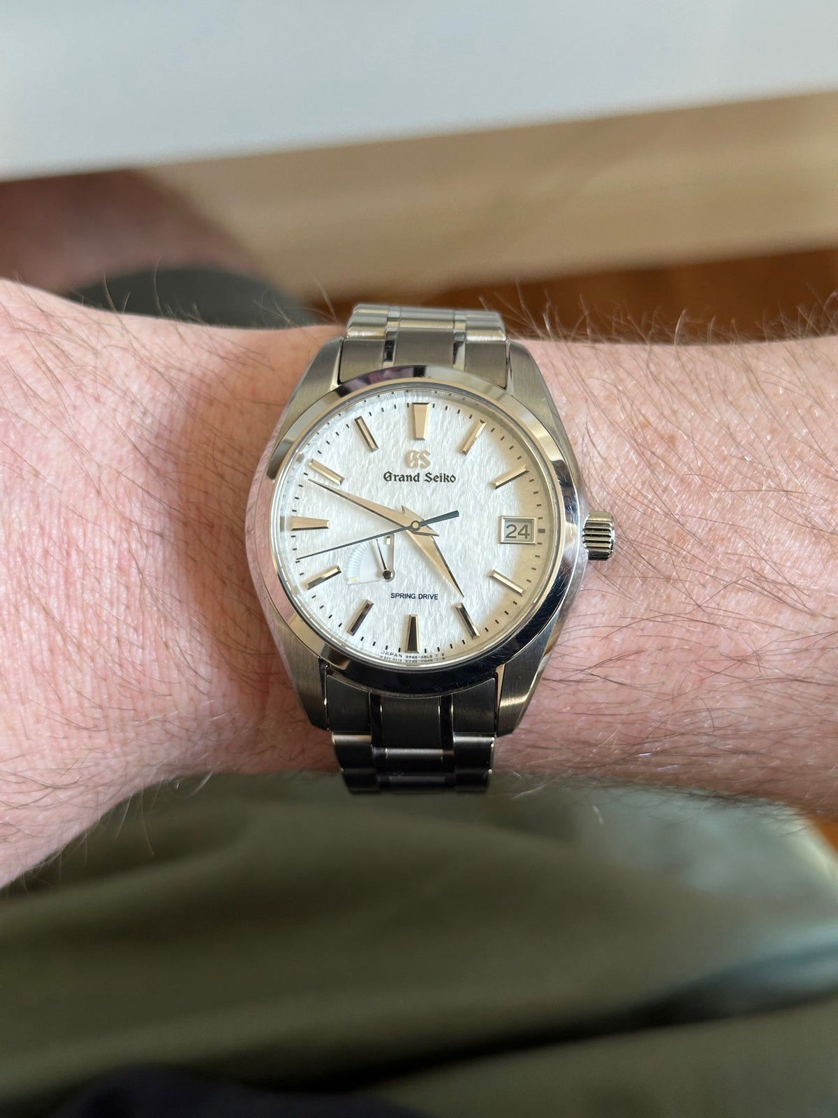Grand Seiko SBGA211 Snowflake on the wrist — photo: Uncommon Artifact