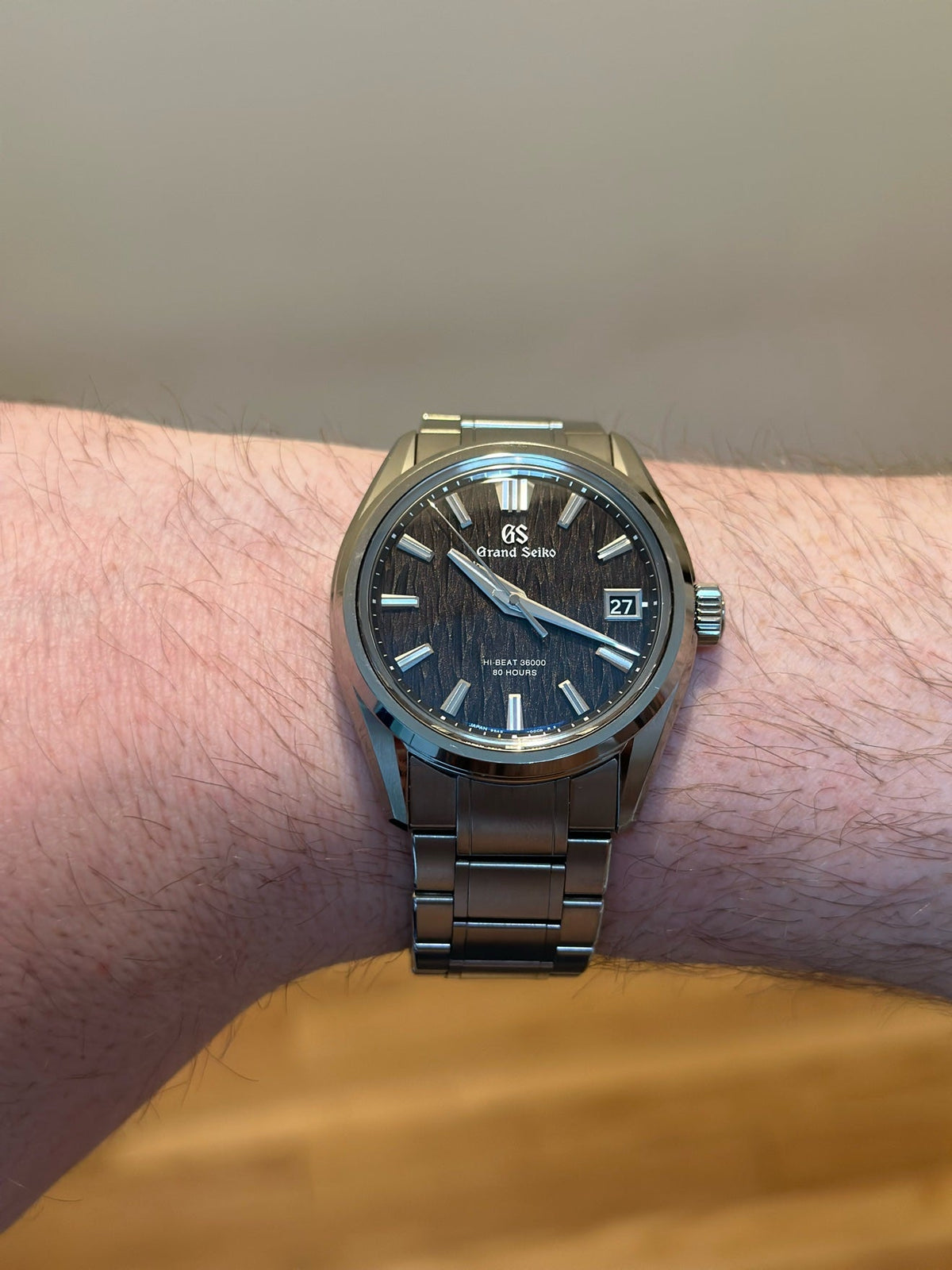Grand Seiko SLGH017 Night Birch, close — photo: Uncommon Artifact