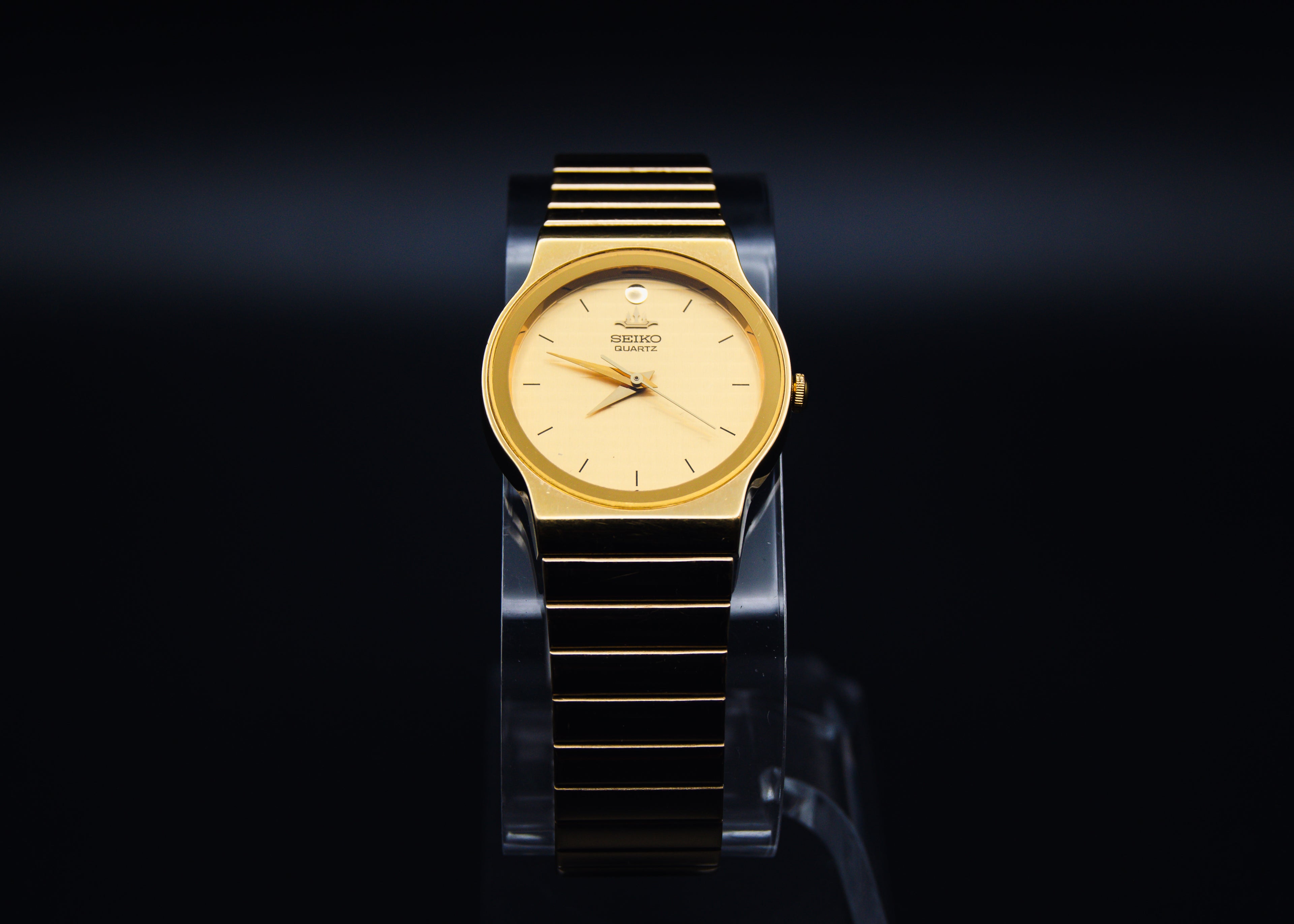 Vintage Seiko Galaxy 5Y91-6010 - Suwa Factory - Piaget Style Tapestry Dial - Genta Integrated Bracelet