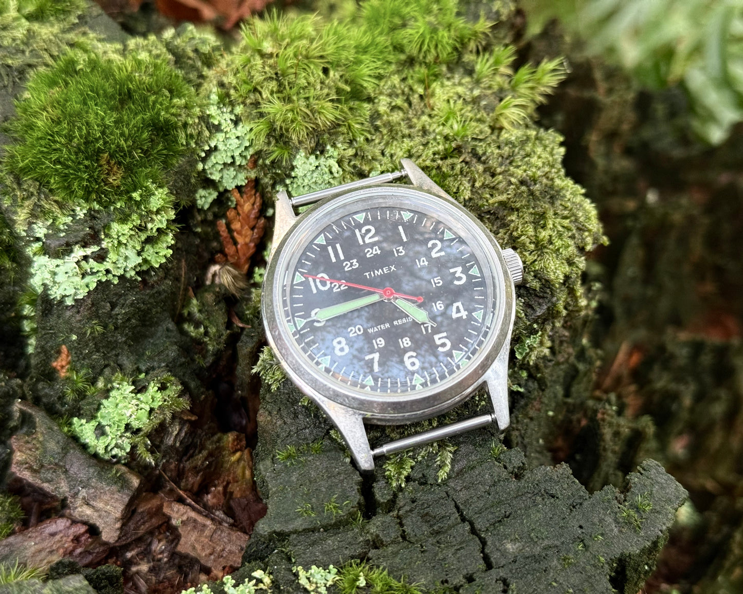 Timex J. Crew Black Dial Circa 2008 Quartz 36mm Military Field Wristwatch