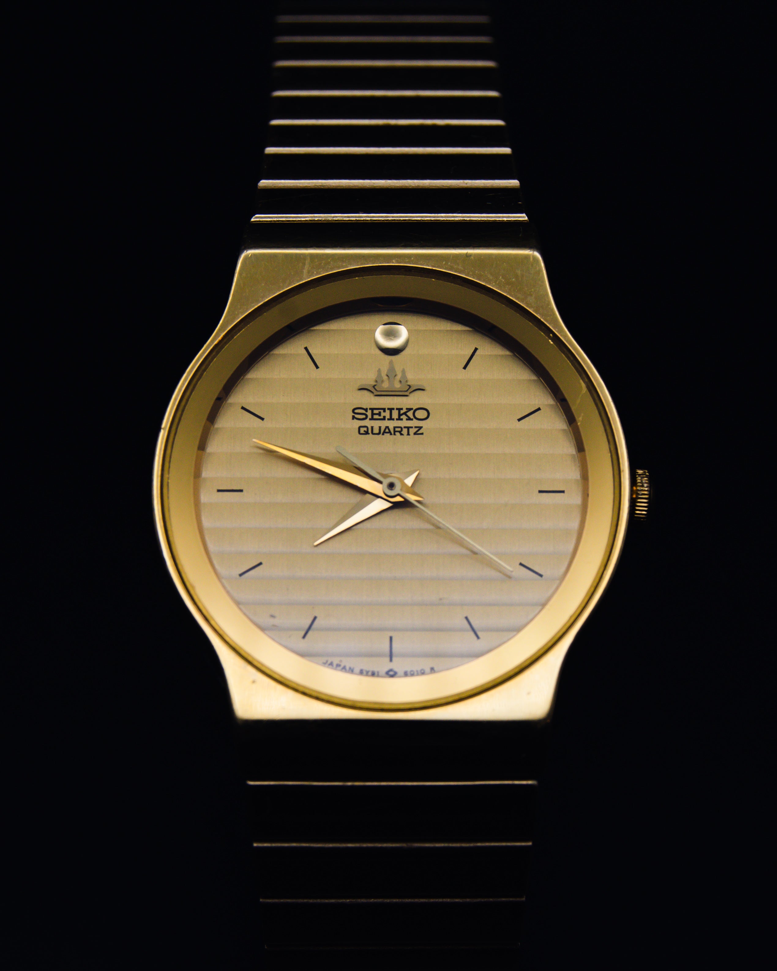 Vintage Seiko Galaxy 5Y91-6010 - Suwa Factory - Piaget Style Tapestry Dial - Genta Integrated Bracelet