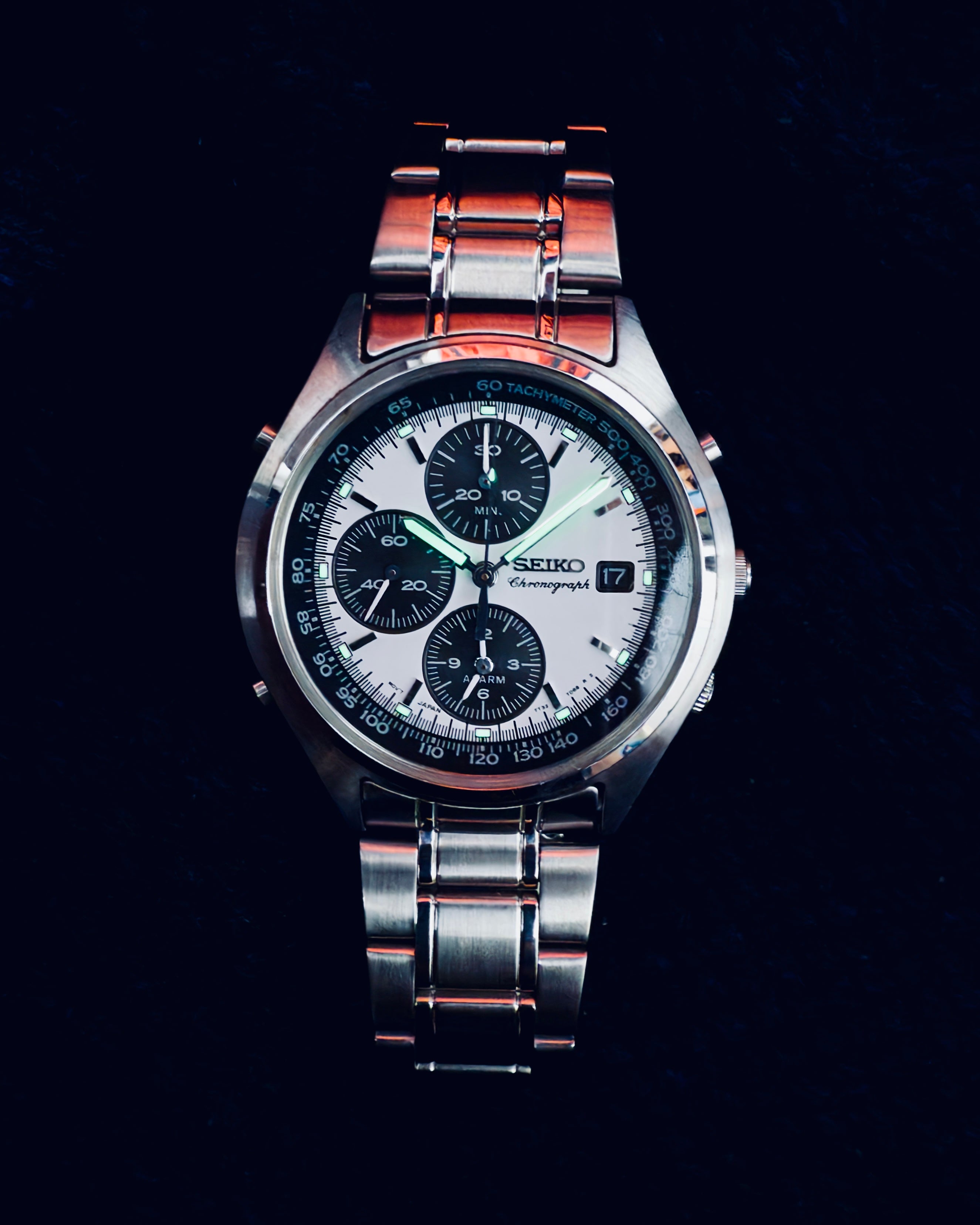 1990s Seiko "Panda" Alarm Chronograph (Ref. 7C60) Neo-Vintage Industrial Design | 7T32 Movement | NOS Bracelet