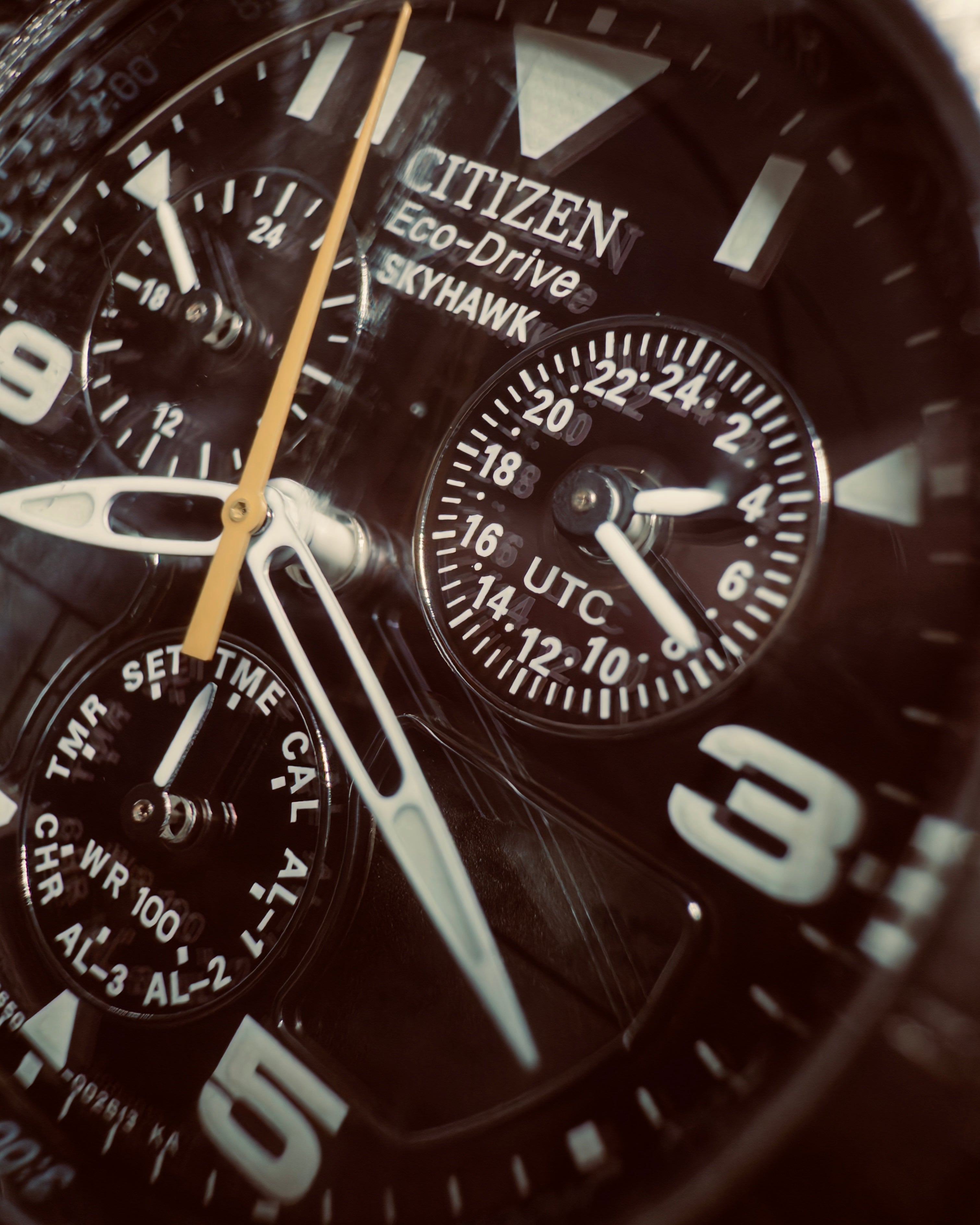 Citizen Eco-Drive World Time Skyhawk Chronograph Model C651