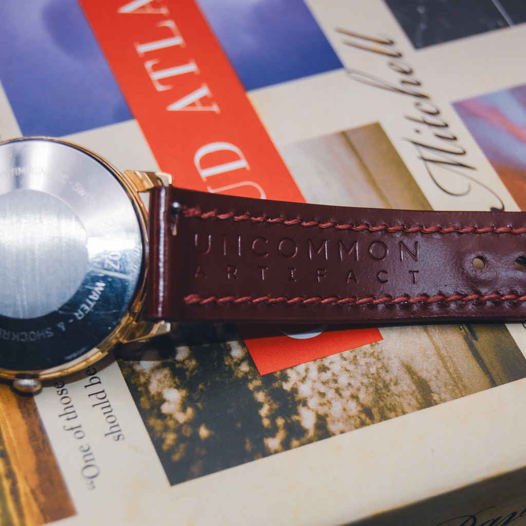 1960s Zodiac Hermetic Automatic - Grey Dial - Custom Oxblood Shinki Hikaku Leather Strap