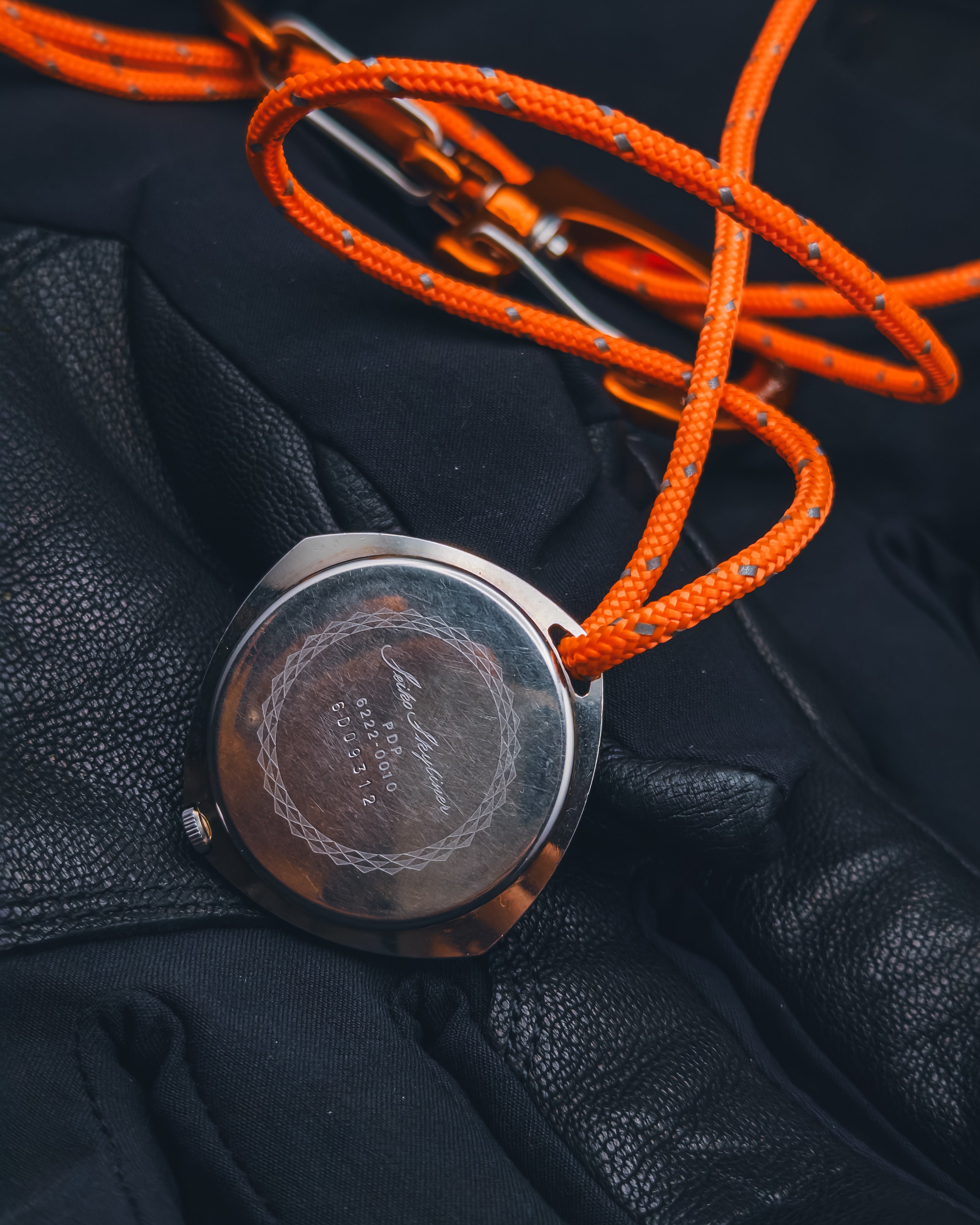 Vintage Seiko Skyliner Pocket Watch - Minimalist "Two-Hand" Mod - Diashock 21J - Custom Paracord Lanyard